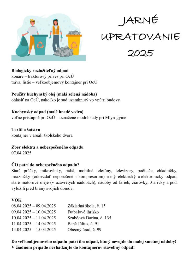 jarné upratovanie