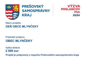 Výzva poslancov PSK 2024: Deň obce Mlynčeky 1