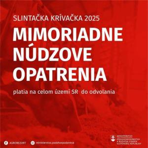 Mimoriadne núdzové opatrenia - výskyt slintačky a krívačky