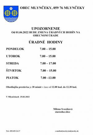 Úradné hodiny